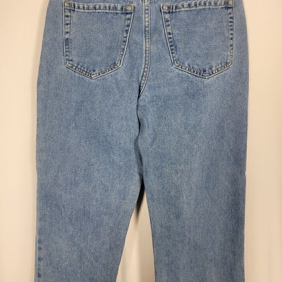 Redial Women's High Rise Paperbag Waist Straight Leg Light Wash Jean Sz 4 (EU34) - Picture 11 of 16